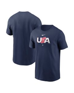 Men's USA Baseball Navy World Baseball Classic Wordmark T-Shirt (Navy)