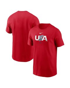 Men's USA Baseball Red 2026 World Baseball Classic Wordmark T-Shirt