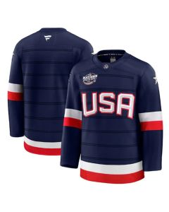 Men's USA Blank Navy 2025 4 Nations Face-Off Stitched Jersey