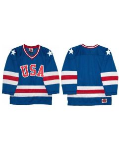 Men's USA Hockey Custom Blue 1980 Miracle on Ice Stitched Hockey Jersey