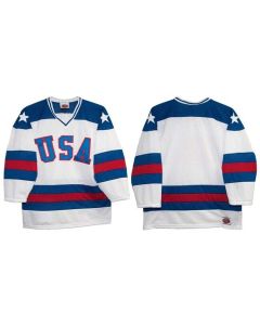 Men's USA Hockey Custom White 1980 Miracle on Ice Stitched Jersey