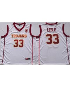 Men's USC Trojans #33 Lisa Leslie White Stitched Jersey