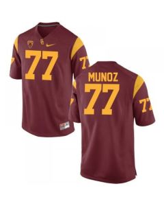 Men's USC Trojans #77 Anthony Munoz Red Stitched Limited Jersey