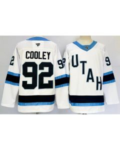 Men's Utah Hockey Club #92 Logan Cooley White 2024-25 Stitched Jersey