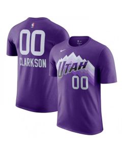 Men's Utah Jazz #00 Jordan Clarkson Purple 2023/24 City Edition Name & Number T-Shirt