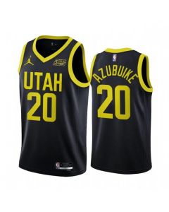 Men's Utah Jazz #20 Udoka Azubuike 2022/23 Black Statement Edition Stitched Basketball Jersey