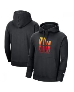 Men's Utah Jazz 2021 Black City Edition Essential Logo Fleece Pullover Hoodie