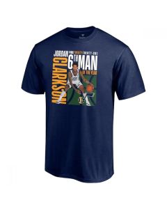 Men's Utah Jazz 2021 Navy Jordan Clarkson NBA 6th Man Of The Year T-Shirt