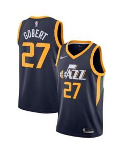 Men's Utah Jazz #27 Rudy Gobert Navy Icon Edition Swingman Stitched Jersey