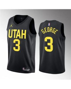 Men's Utah Jazz #3 Keyonte George Black 2023 Draft Statement Edition Stitched Basketball Jersey