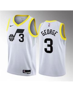 Men's Utah Jazz #3 Keyonte George White 2023 Draft Association Edition Stitched Basketball Jersey