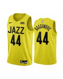 Men's Utah Jazz #44 Bojan Bogdanovic 2022/23 Yellow Icon Edition Stitched Basketball Jersey