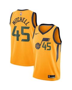 Men's Utah Jazz #45 Donovan Gold Statement Edition Swingman Stitched Jersey