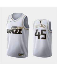 Men's Utah Jazz #45 Donovan White 2019 Golden Edition Stitched NBA Jersey