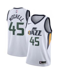 Men's Utah Jazz #45 Donovan White Association Edition Swingman Stitched Jersey