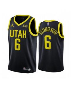 Men's Utah Jazz #6 Nickeil Alexander-Walker 2022/23 Black Statement Edition Stitched Basketball Jersey