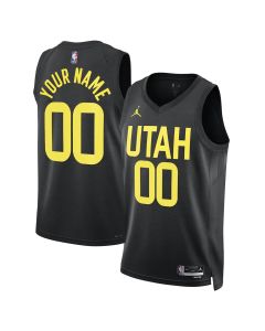 Men's Utah Jazz Black 2022/23 Swingman Statement Edition Custom Jersey (Black)