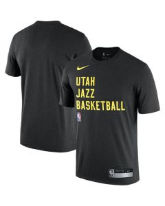 Men's Utah Jazz Black 2023/24 Sideline Legend Performance Practice T-Shirt