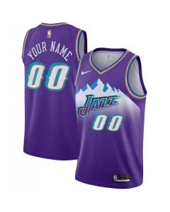Men's Utah Jazz Customized Purple City Edition Stitched Basketball Jersey