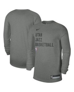 Men's Utah Jazz Heather Gray 2023/24 Legend On-Court Practice Long Sleeve T-Shirt