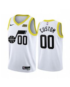 Men's Utah Jazz Orange Customized 2022/23 White Association Edition Stitched Basketball Jersey
