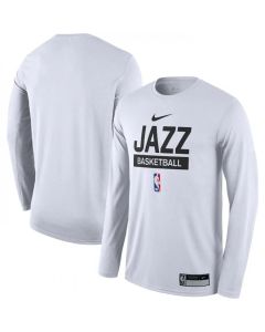 Men's Utah Jazz White 2022/23 Legend On-Court Practice Performance Long Sleeve T-Shirt