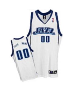 Men's Utah Jazz White Authentic Custom Jersey