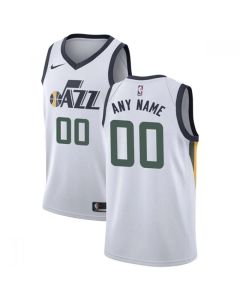 Men's Utah Jazz White Customized Stitched NBA Jersey