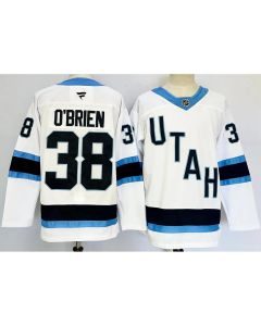 Men's Utah Mammoth #38 Liam O'Brien White 2024-25 Stitched Premium Jersey