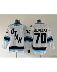 Men's Utah Mammoth #70 Karel Vejmelka White 2025 Stitched Premium Jersey