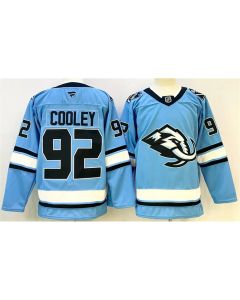 Men's Utah Mammoth #92 Logan Cooley Blue Stitched Premium Jersey
