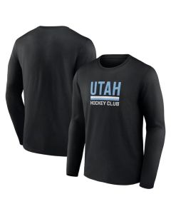 Men's Utah Mammoth Black Secondary Logo Long Sleeve T-Shirt