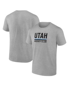 Men's Utah Mammoth Heather Gray Draft Logo T-Shirt