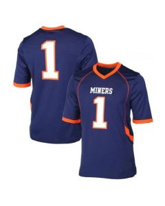 Men's UTEP Custom Navy Stitched Football Jersey