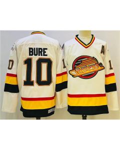 Men's Vancouver Canucks #10 Pavel Bure White Stitched Jersey