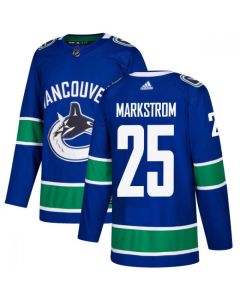 Men's Vancouver Canucks #25 Jacob Markstrom Blue Stitched NHL Jersey