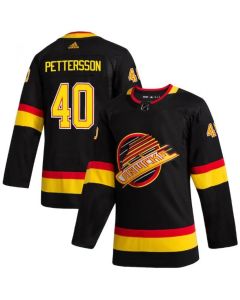 Men's Vancouver Canucks #40 Elias Pettersson Black Stitched NHL Jersey