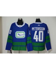 Men's Vancouver Canucks #40 Elias Pettersson Blue Stitched NHL Jersey