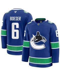 Men's Vancouver Canucks #6 Brock Boeser Blue Home Premium Jersey