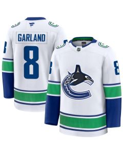 Men's Vancouver Canucks #8 Conor Garland White Away Premium Jersey