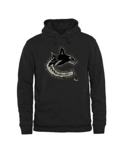 Men's Vancouver Canucks Black Rink Warrior Pullover Hoodie