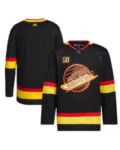 Men's Vancouver Canucks Blank 50th Anniversary Black Stitched Jersey