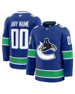 Men's Vancouver Canucks Blue Home Premium Custom Jersey