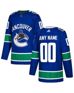 Men's Vancouver Canucks Personalized Authentic Blue Home Stitched NHL Jersey