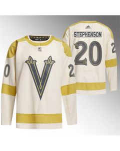 Men's Vegas Golden Knights #20 Chandler Stephenson Cream 2024 Winter Classic Stitched Jersey