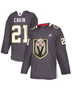 Men's Vegas Golden Knights #21 Cody Eakin Grey Latino Heritage Night Stitched NHL Jersey
