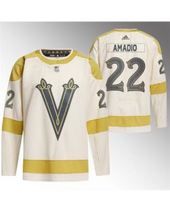 Men's Vegas Golden Knights #22 Michael Amadio Cream 2024 Winter Classic Stitched Jersey