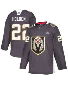 Men's Vegas Golden Knights #22 Nick Holden Grey Latino Heritage Night Stitched NHL Jersey