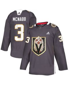 Men's Vegas Golden Knights #3 Brayden McNabb Grey Latino Heritage Night Stitched NHL Jersey