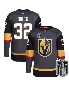 Men's Vegas Golden Knights #32 Jonathan Quick Gray 2023 Stanley Cup Final Stitched Jersey